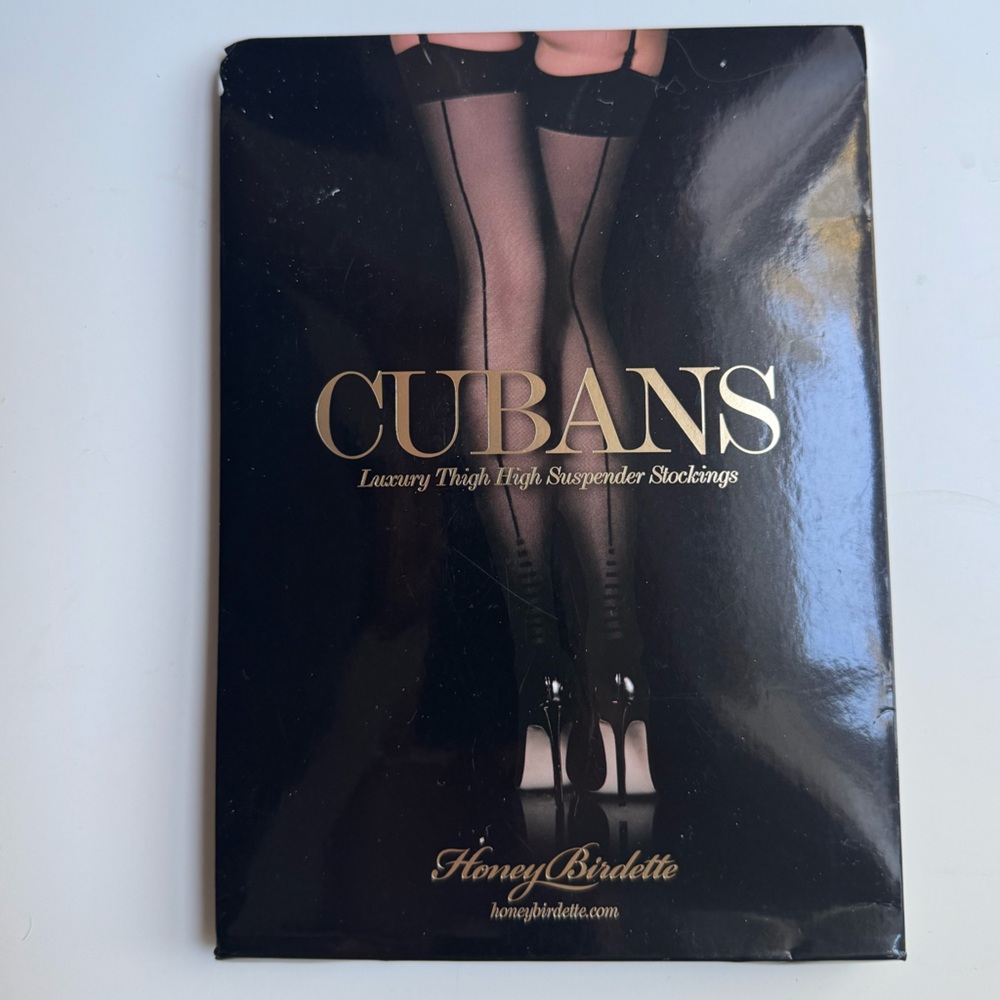 Honey Birdette - Cubans - Luxury Thigh High Suspender Stockings - M -NWT